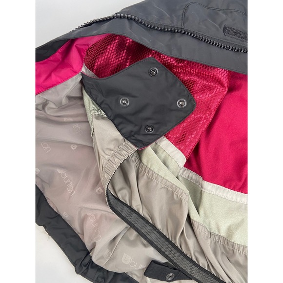 Women's Burton Black Ski Snowboard Jacket Hooded Active Lining System Size Lrg - Picture 10 of 16